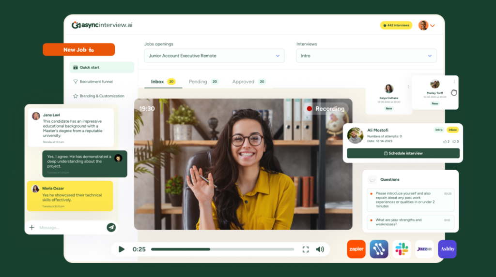 One-way interview software