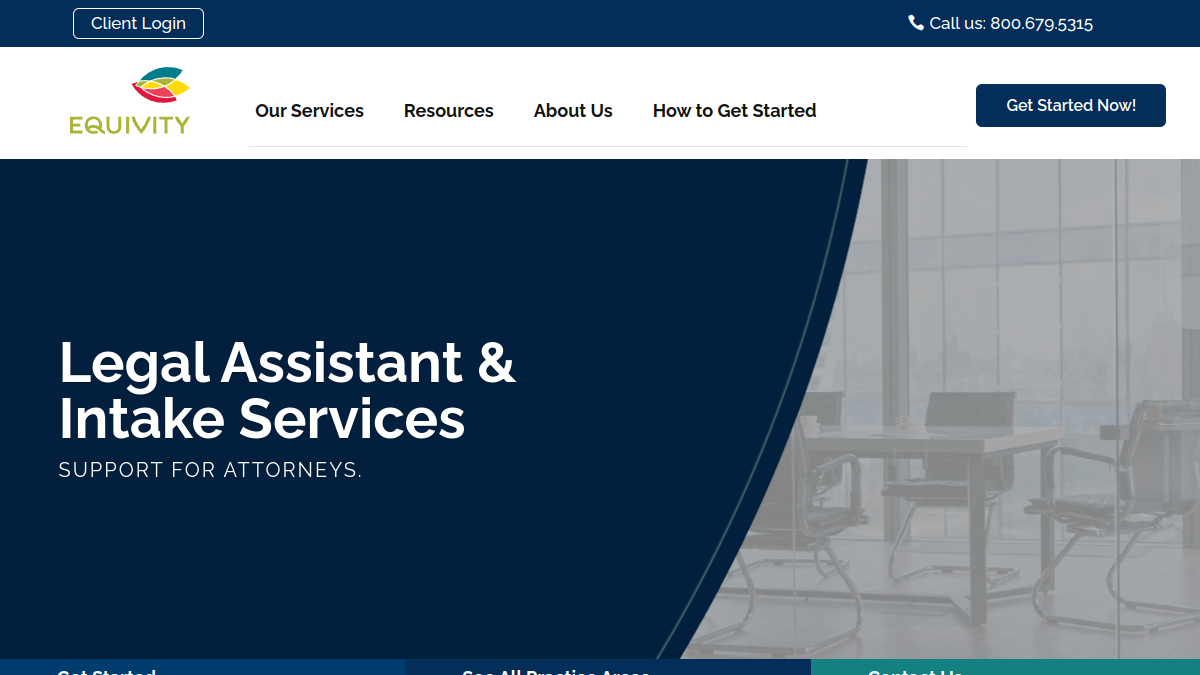 Equivity legal assistant services page