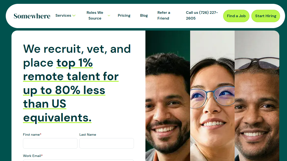 Somewhere remote staffing homepage